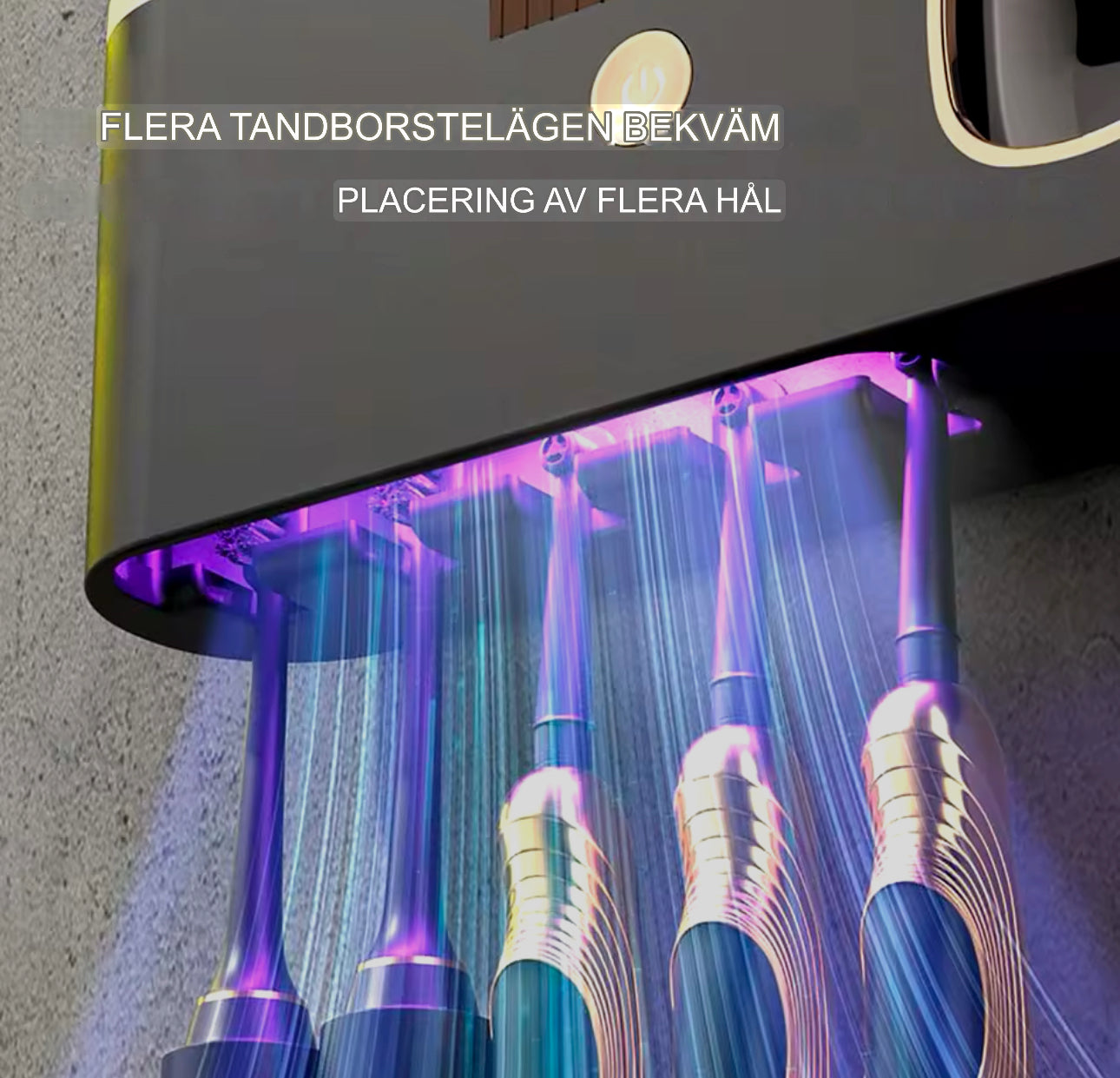 PureBorste – UV Tandborstdesinfektor & Förvaringshållare"